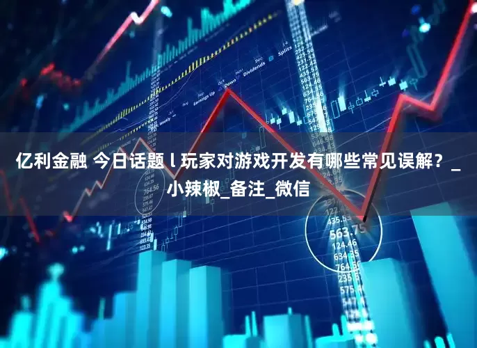 亿利金融 今日话题 l 玩家对游戏开发有哪些常见误解？_小辣椒_备注_微信