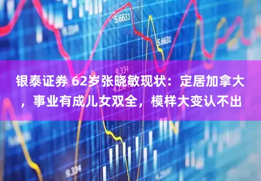 银泰证券 62岁张晓敏现状：定居加拿大，事业有成儿女双全，模样大变认不出